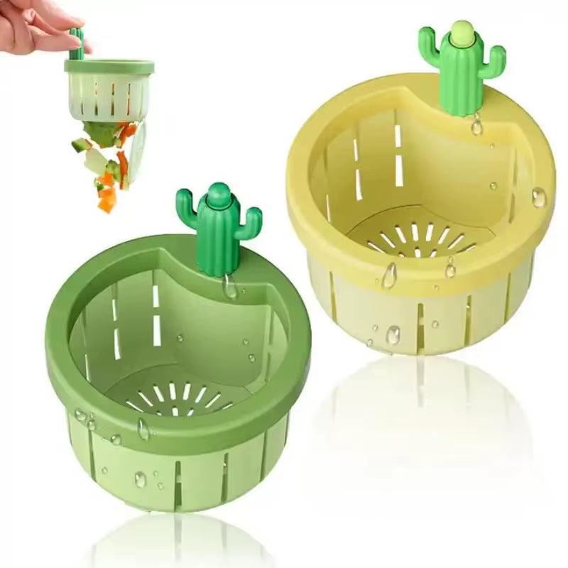 Cactus Sink Drain Strainer Press Automatic Dumping Basket